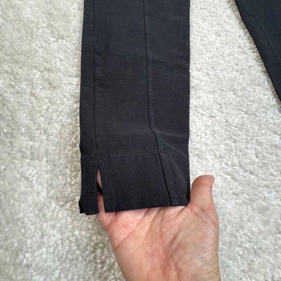 Eileen Fisher Black Washable Stretch Ankle Pant Slit Sides - Picture 4 of 7